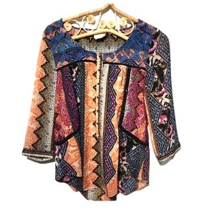 ⭐️Vanessa Virginia patch work blouse with black embroidery various colors size M